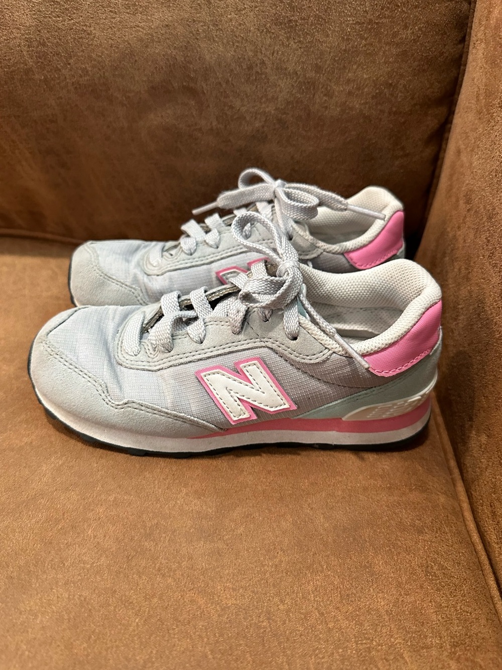 Gray and pink New Balance